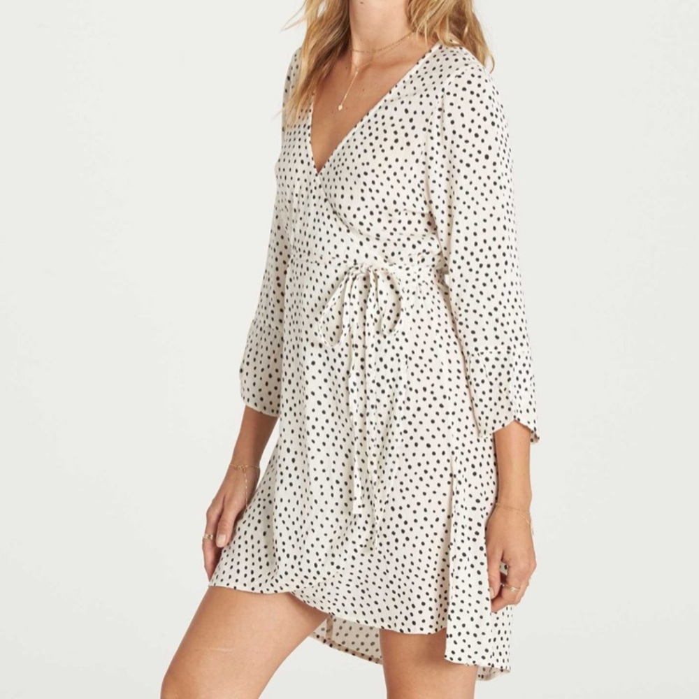 Billabong Wrap Polka Dot Dress